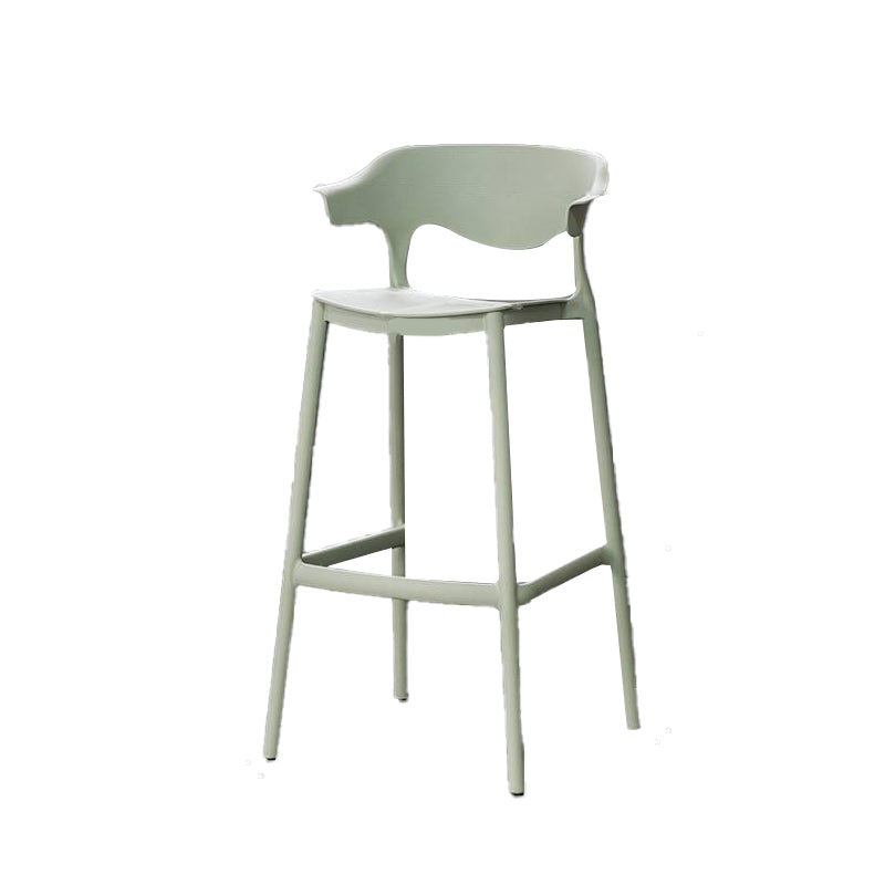 Industrial Stackable Bar Height Stool Plastic Low Back Bar Stool for Dining Room