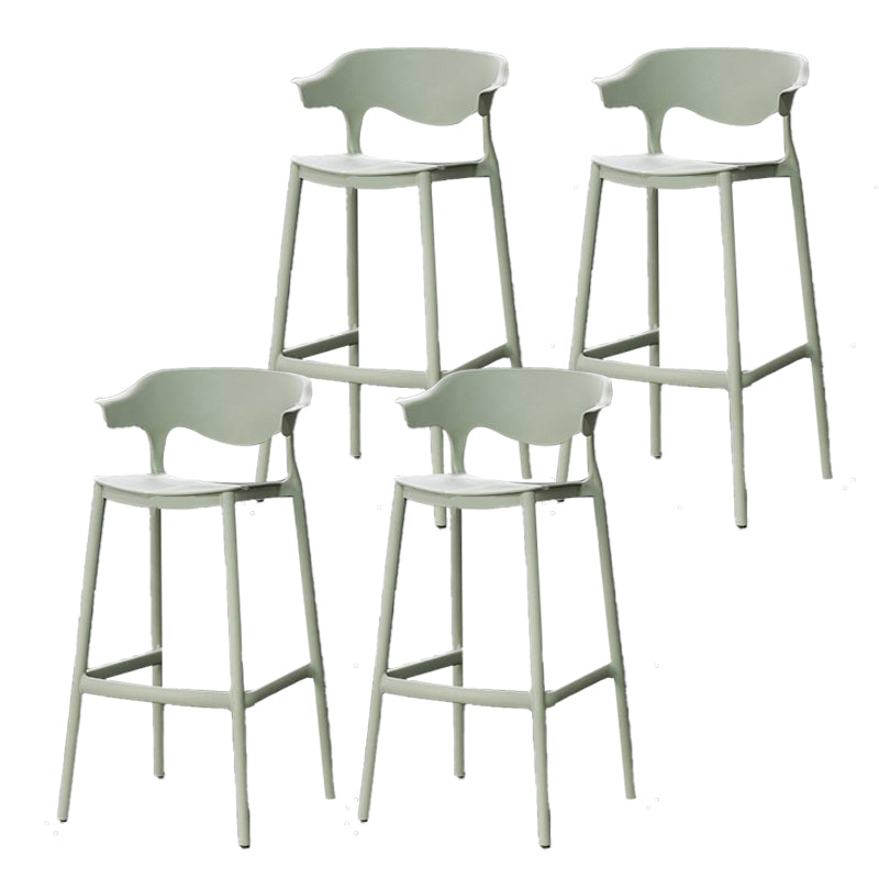 Industrial Stackable Bar Height Stool Plastic Low Back Bar Stool for Dining Room