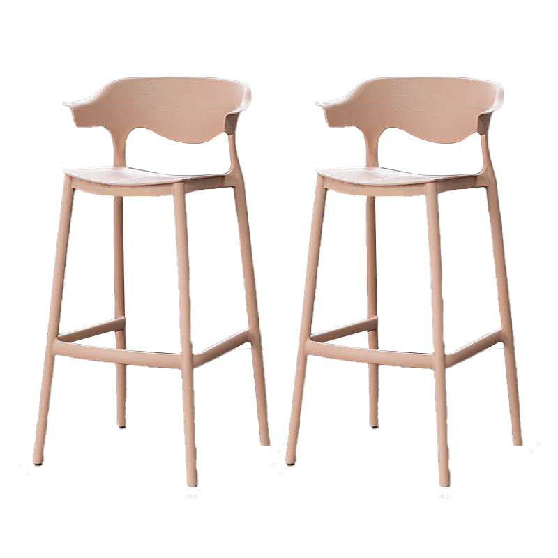 Industrial Stackable Bar Height Stool Plastic Low Back Bar Stool for Dining Room