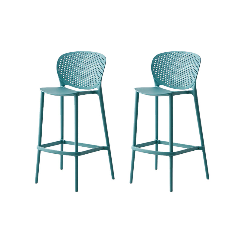Industrial Stackable Armless Bar Stool Plastic Low Back Bar Stool