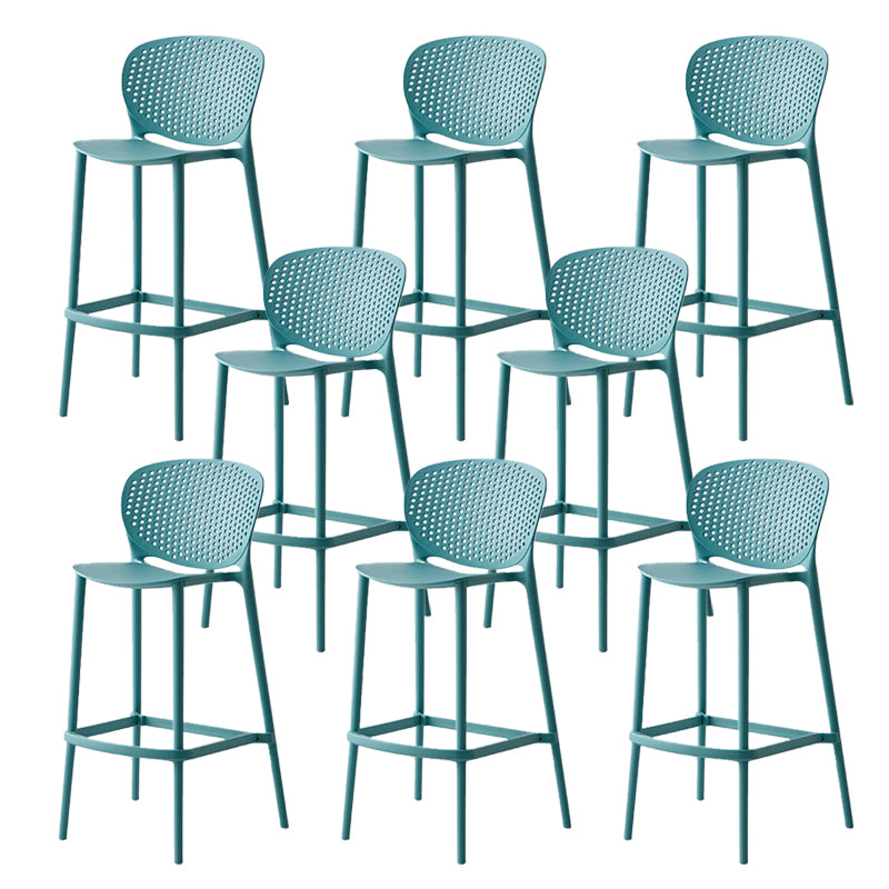 Industrial Stackable Armless Bar Stool Plastic Low Back Bar Stool