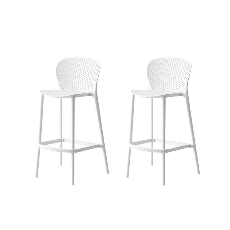 Industrial Stackable Armless Bar Stool Plastic Low Back Bar Stool