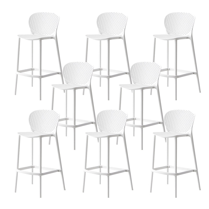 Industrial Stackable Armless Bar Stool Plastic Low Back Bar Stool