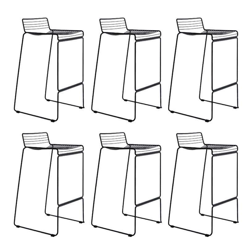 Industrial Steel Bar Height Stool Armless Bar Stool for Living Room