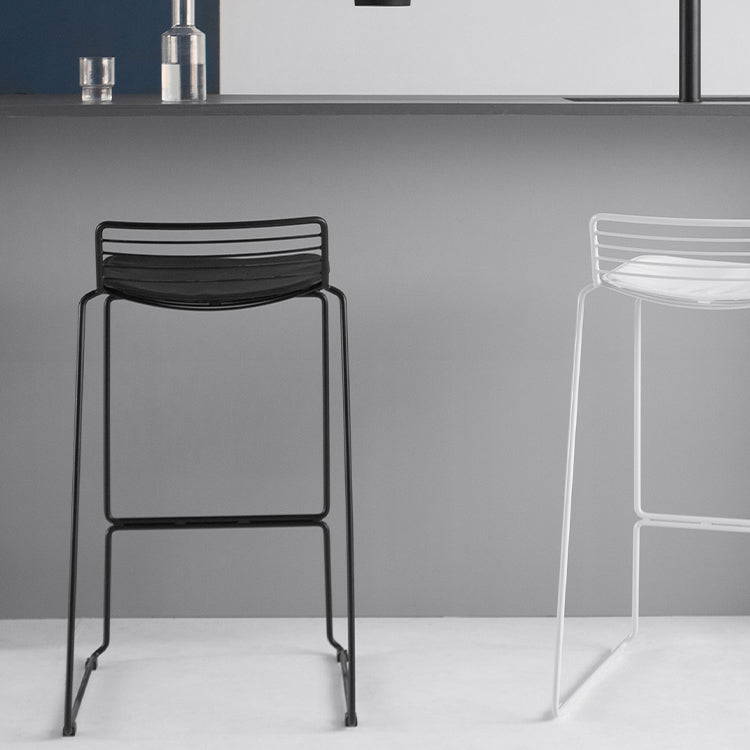 Industrial Steel Bar Height Stool Armless Bar Stool for Living Room