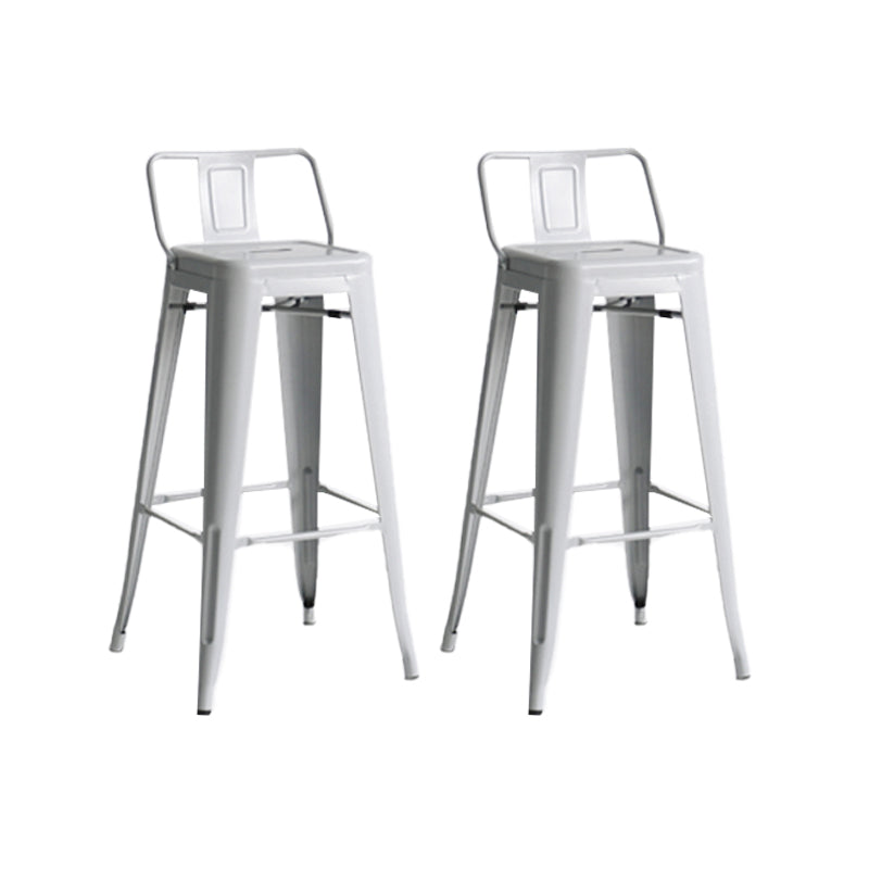 Outdoor-Indoor Metal Bar Height Stool Industrial Low Back Bar Stool