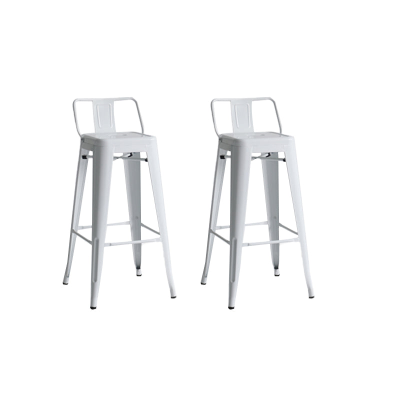 Outdoor-Indoor Metal Bar Height Stool Industrial Low Back Bar Stool