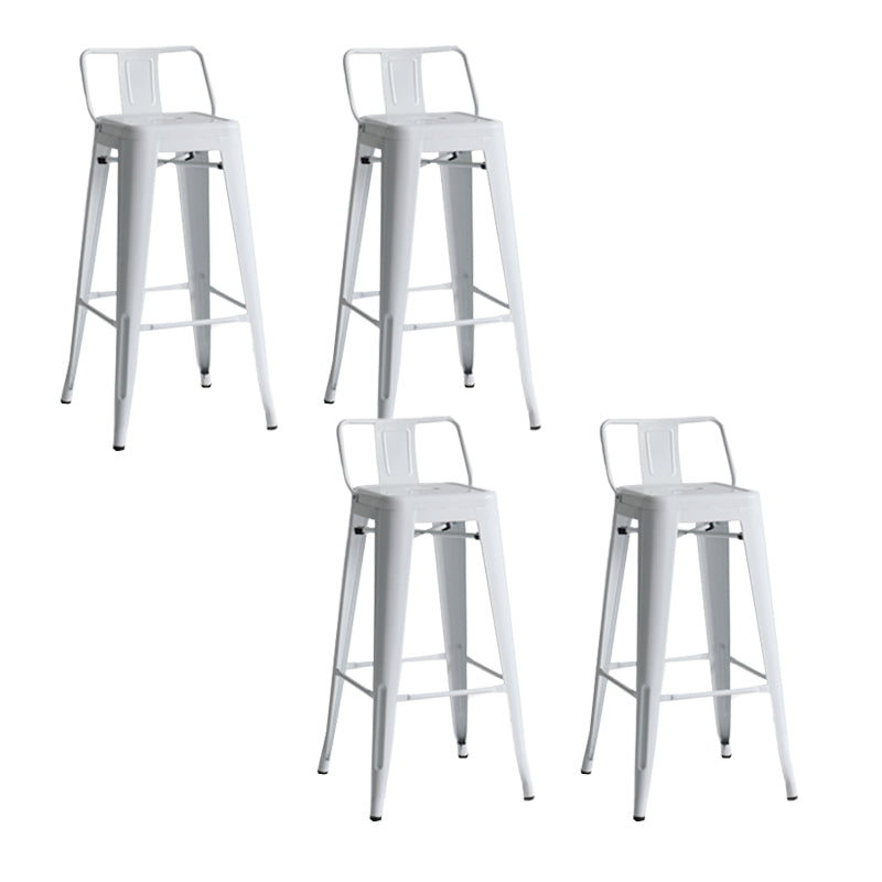 Outdoor-Indoor Metal Bar Height Stool Industrial Low Back Bar Stool
