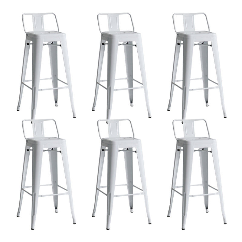 Outdoor-Indoor Metal Bar Height Stool Industrial Low Back Bar Stool