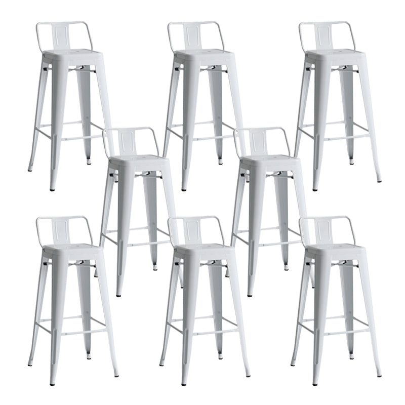Outdoor-Indoor Metal Bar Height Stool Industrial Low Back Bar Stool