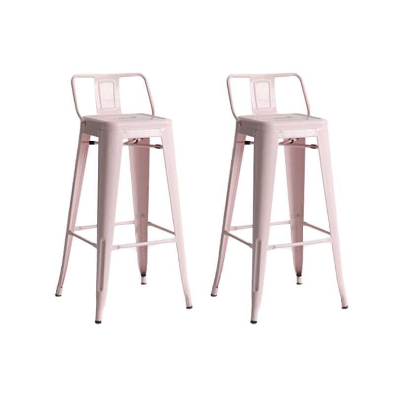 Outdoor-Indoor Metal Bar Height Stool Industrial Low Back Bar Stool
