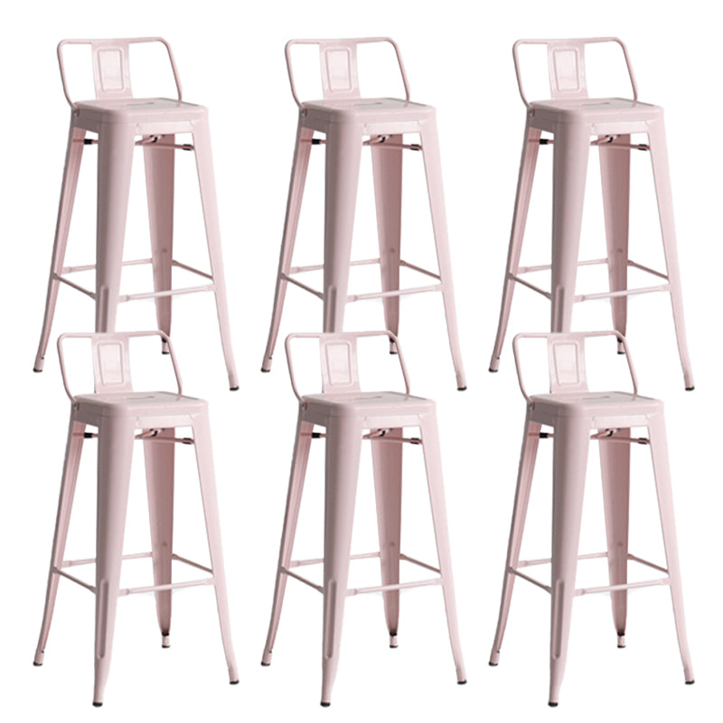 Outdoor-Indoor Metal Bar Height Stool Industrial Low Back Bar Stool