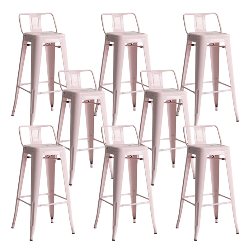 Outdoor-Indoor Metal Bar Height Stool Industrial Low Back Bar Stool