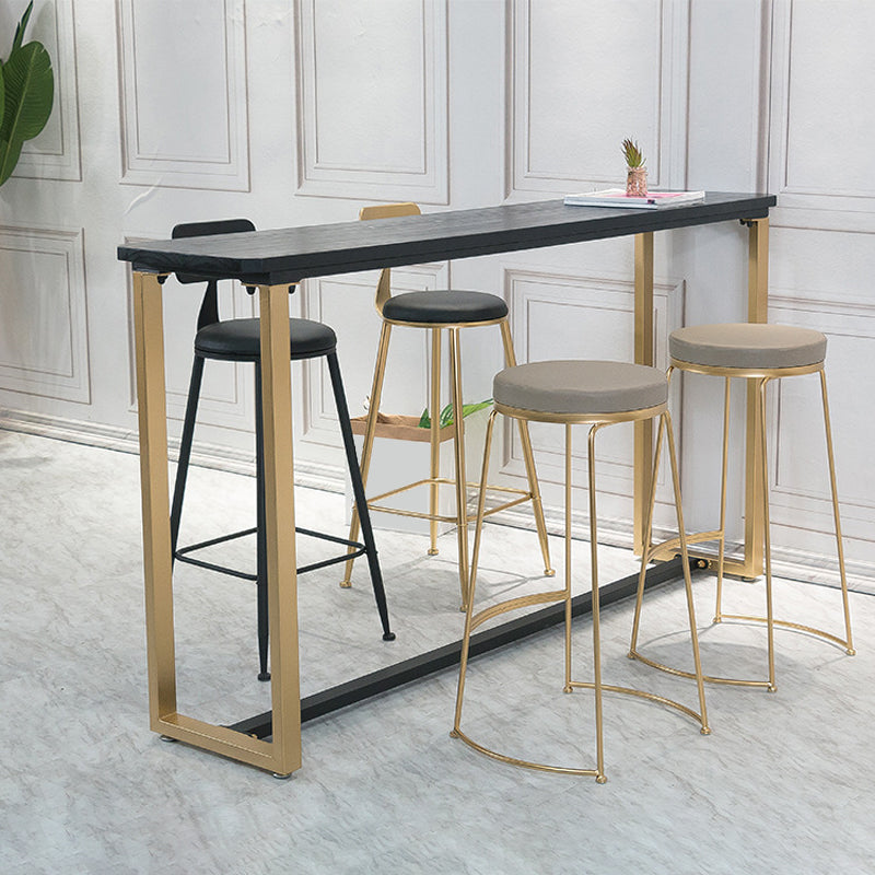 Leather Bar Stool Glam Armless Counter Stool for Living Room