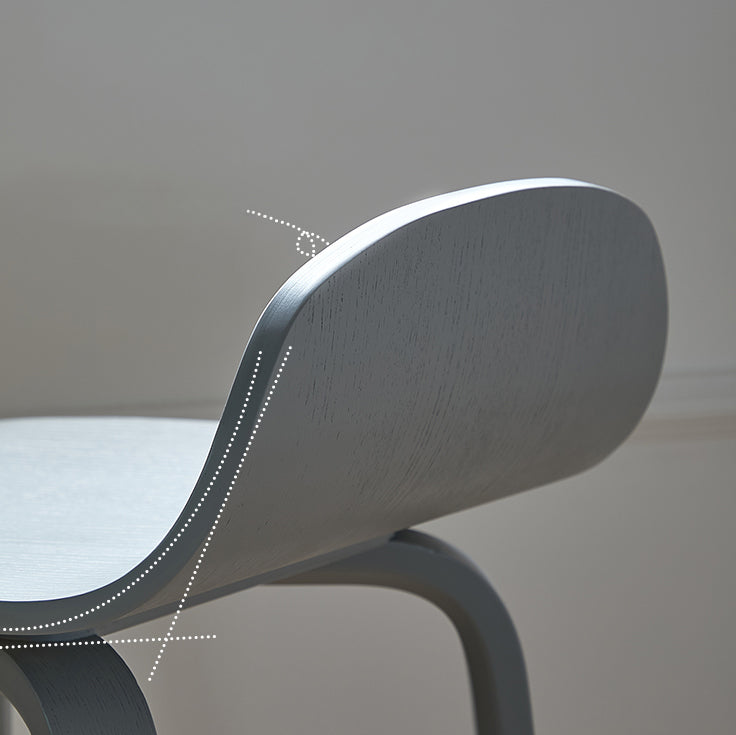 Indoor Armless Low Back Bar Height Stool Beech Solid Wood Bar Stool