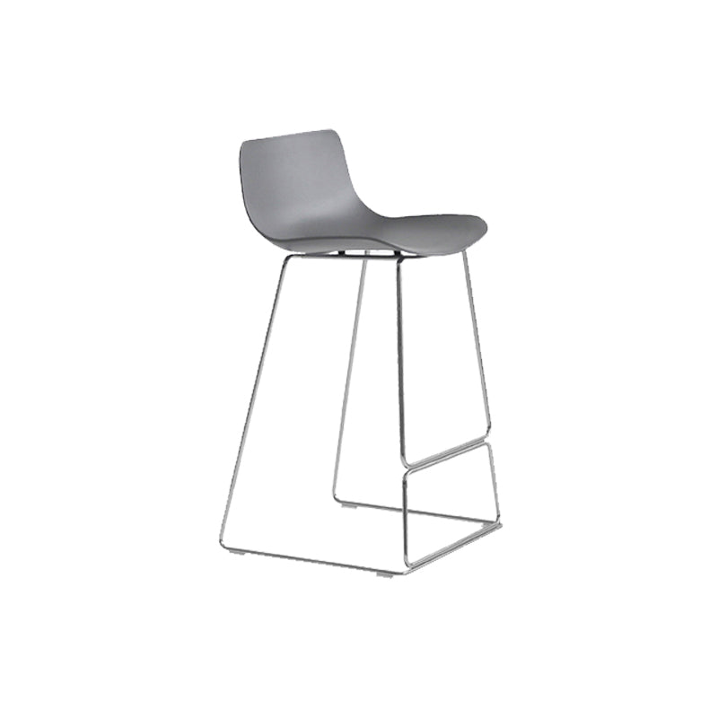 Scandinavian Armless Bar Stool Plastic and Steel Bar Stool for Living Room
