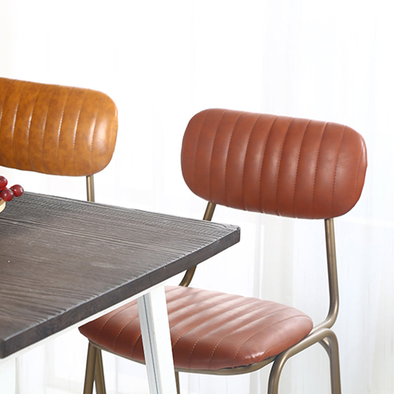 Modern Leather Bar Stool Backrest Counter Stool for Living Room