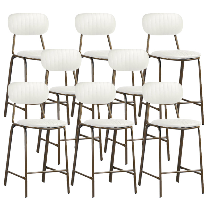 Modern Leather Bar Stool Backrest Counter Stool for Living Room