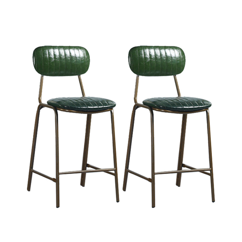 Modern Leather Bar Stool Backrest Counter Stool for Living Room
