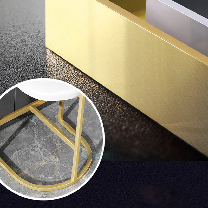 Glam Style Leather Bar Stool Backrest Counter Stool for Bristol