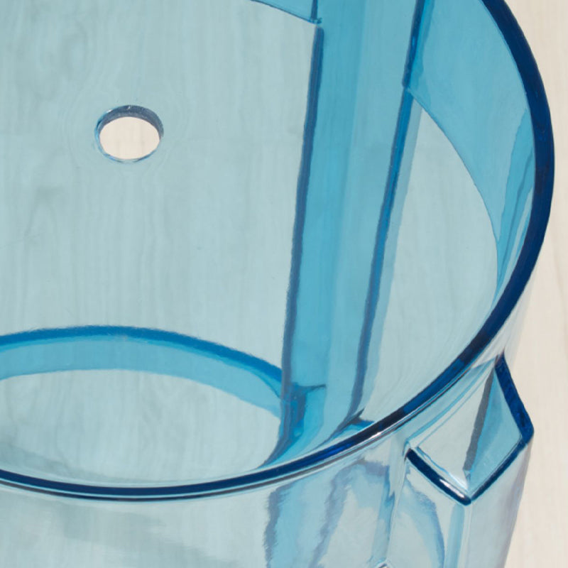 Industrial Backless Round Seat Acrylic Armless Bar Stool for Living Room