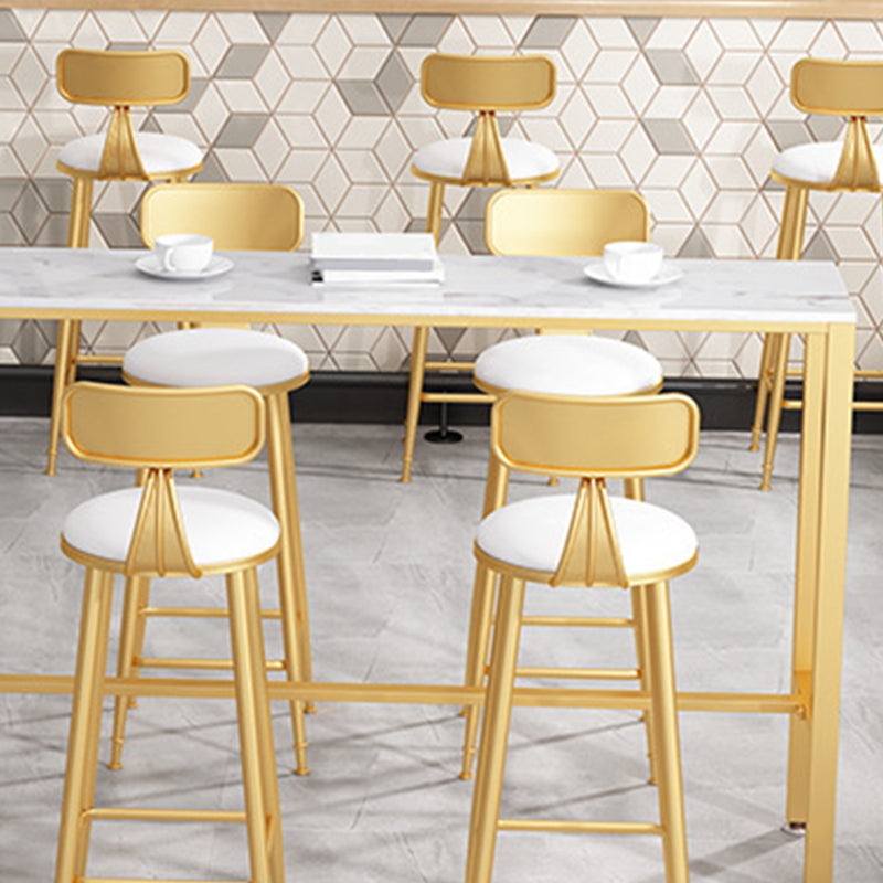 Modern Bar Height Table Metal Base Bistro Pub Table for Patio Use