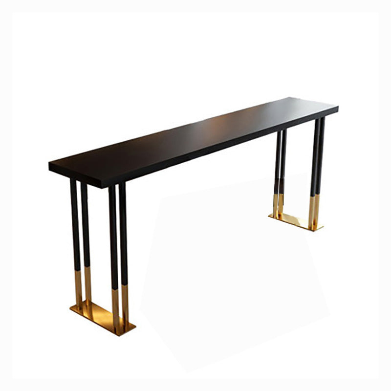 Glam Bar Height Table Solid Wood Top Bistro Bar Table for Patio Use