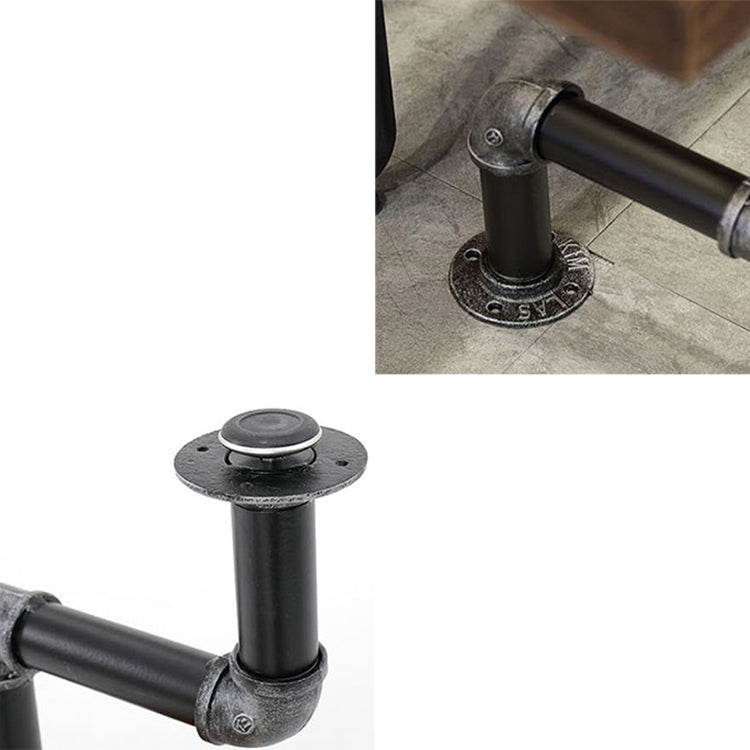 Industrial Bar-height Table Solid Wood Top Bistro Pub Table for Patio Use