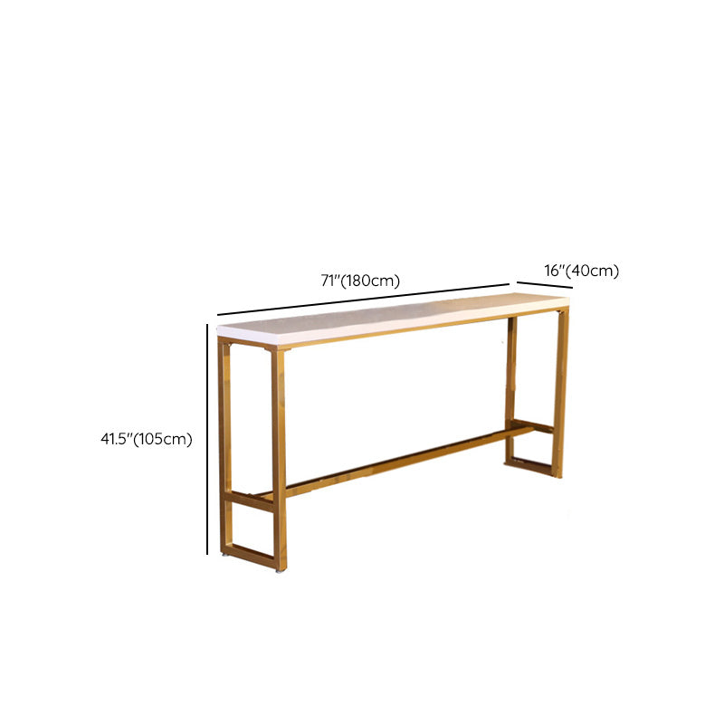 Glam Bar Height Table Solid Wood Top Bistro Pub Table for Patio Use