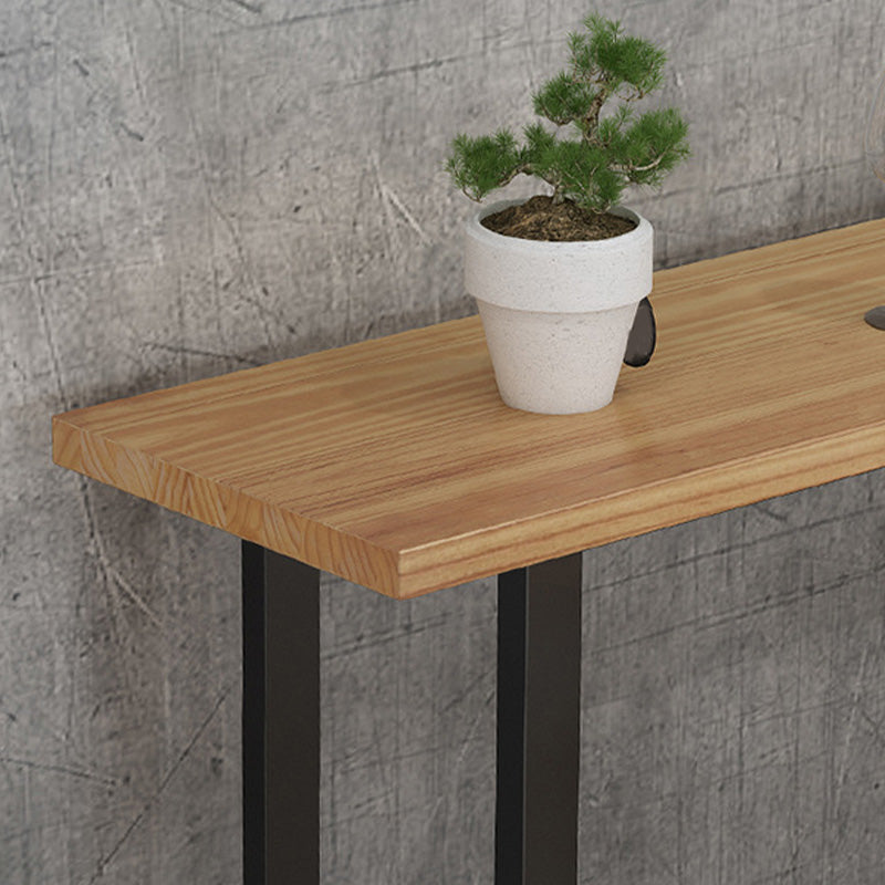 Modern Bar Height Table Solid Wood Top Bistro Pub Table for Living Room