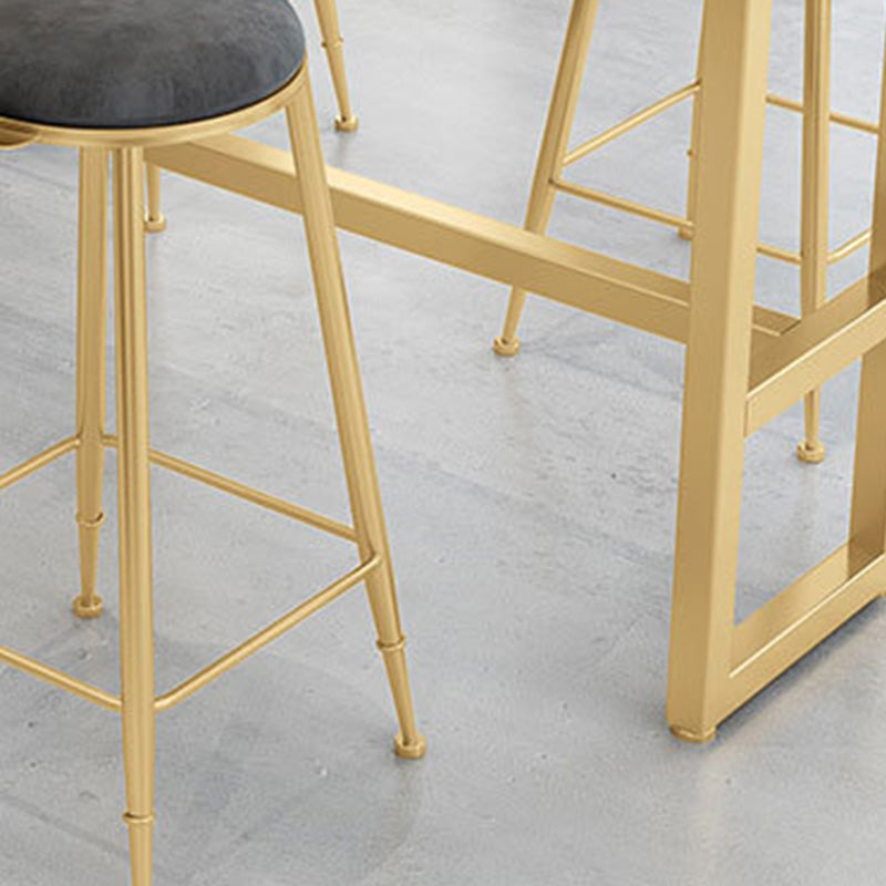 Glam Bar Height Table Faux Marble Top Bistro Table for Patio Use