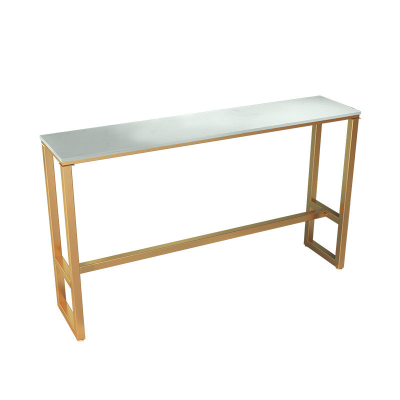 Glam Bar Height Table Faux Marble Top Bistro Table for Patio Use