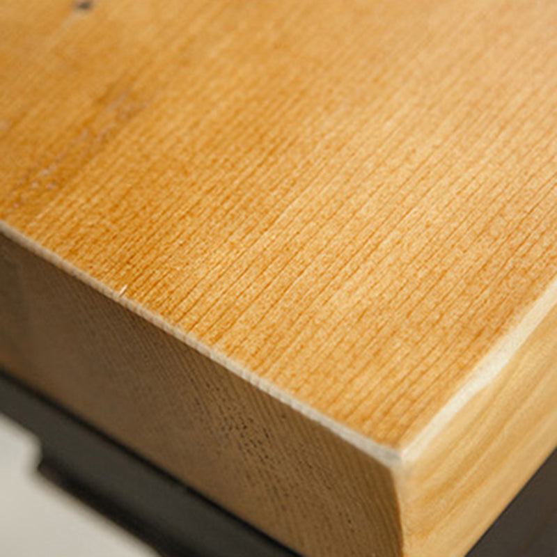 Rectangular Bar Height Table Black Legs and Metal Base Bar Table