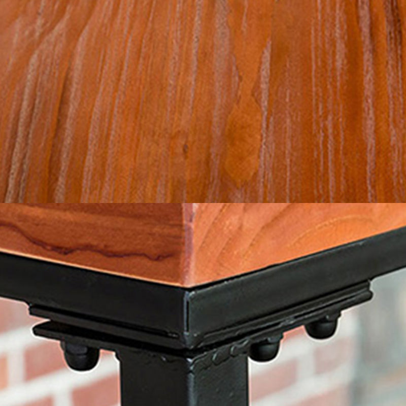 Rectangular Bar Height Table Black Legs and Metal Base Bistro Pub Table