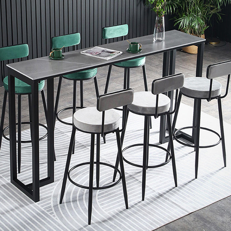 Industrial Bar Height Table Stone Top Bistro Table for Patio Use