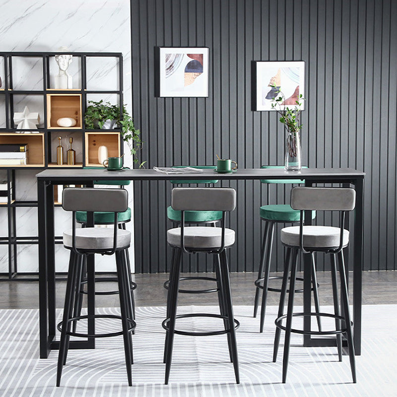 Industrial Bar Height Table Stone Top Bistro Table for Patio Use