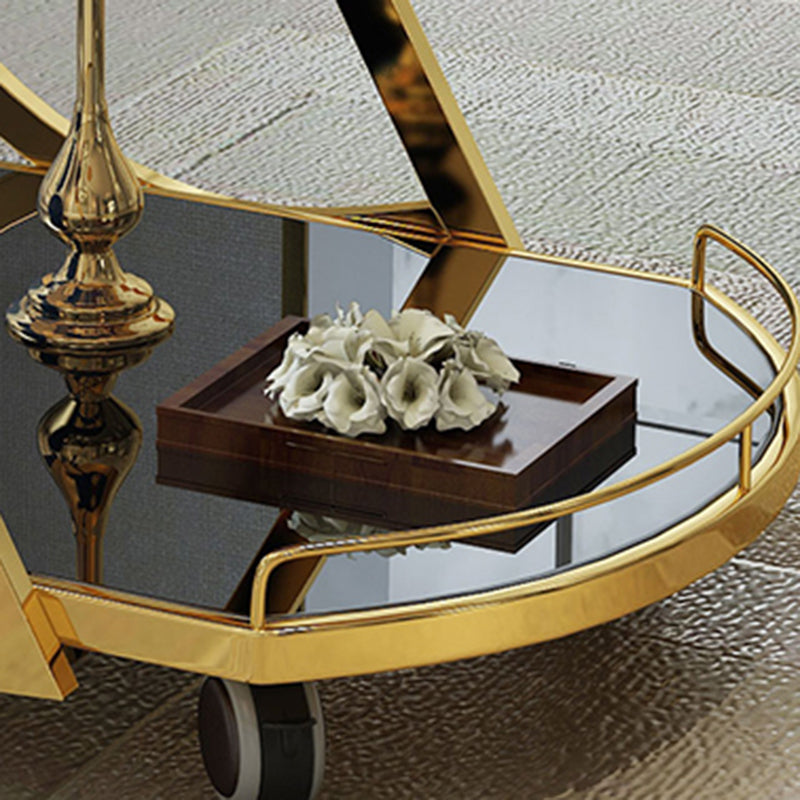 33.86" High Contemporary Prep Table Rolling Metal Prep Table for Kitchen