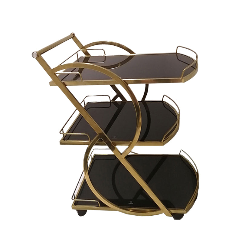 33.86" High Contemporary Prep Table Rolling Metal Prep Table for Kitchen