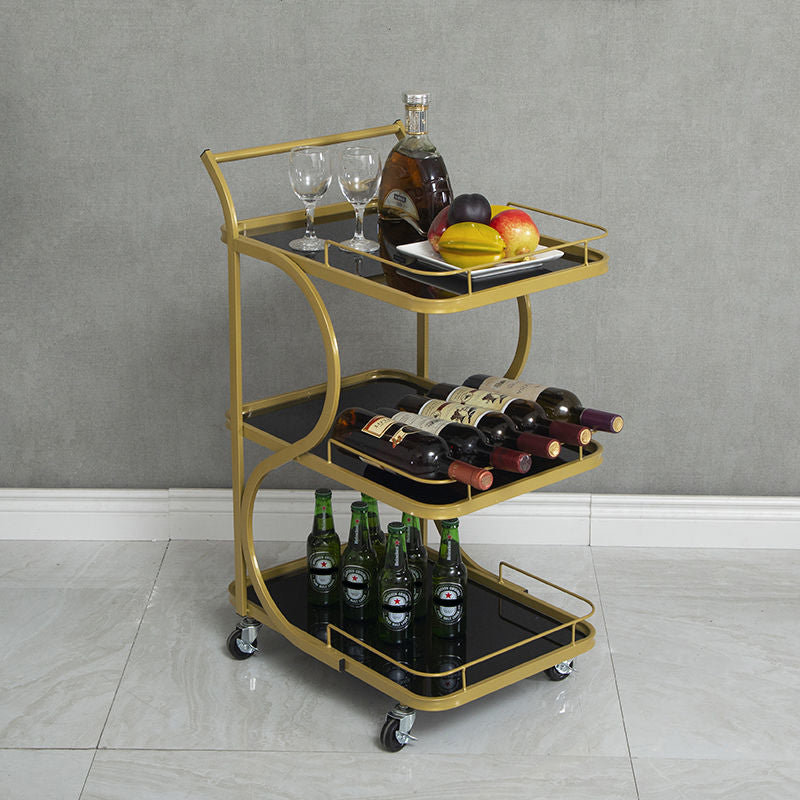 33.07" High Modern Style Prep Table Rolling Metal Prep Table for Kitchen