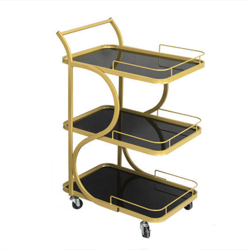 33.07" High Modern Style Prep Table Rolling Metal Prep Table for Kitchen