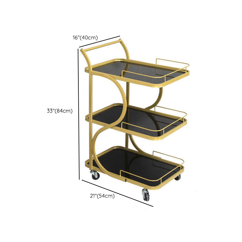 33.07" High Modern Style Prep Table Rolling Metal Prep Table for Kitchen