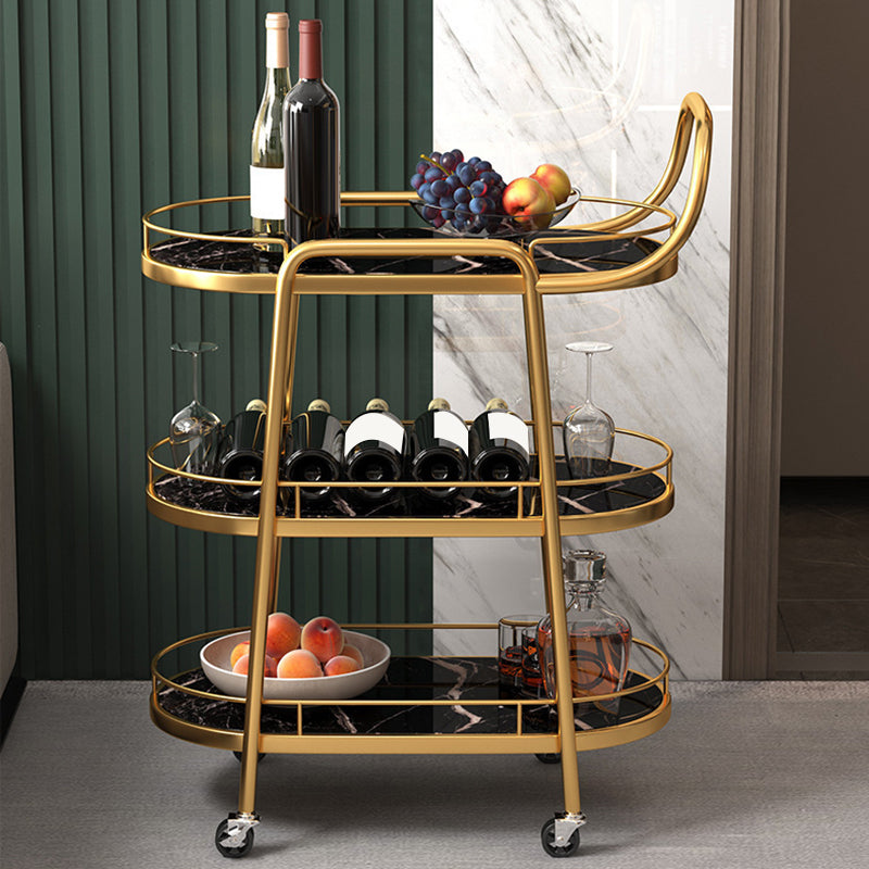 Modern Style Oval Prep Table Reclaimed Wood Rolling Prep Table