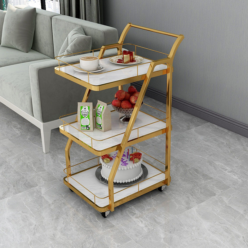 Manufactured Wooden Prep Table Dining Room Rolling Prep Table