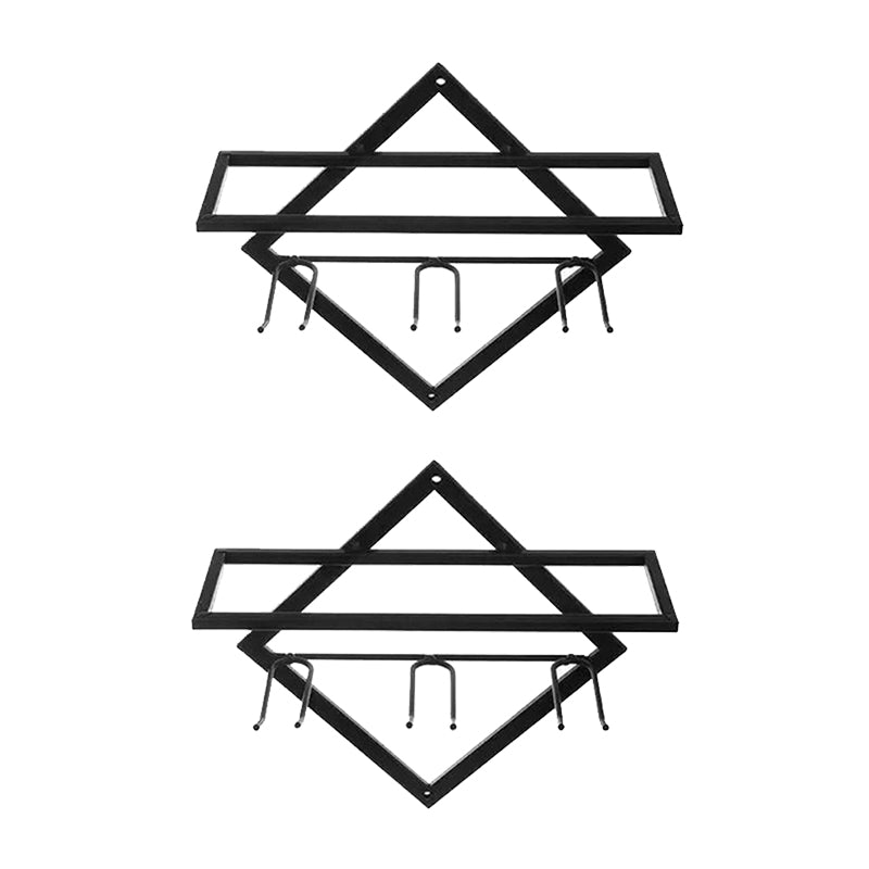 Metal Wall Mounted Wine Rack Contemporary Wine Holder for Living Room