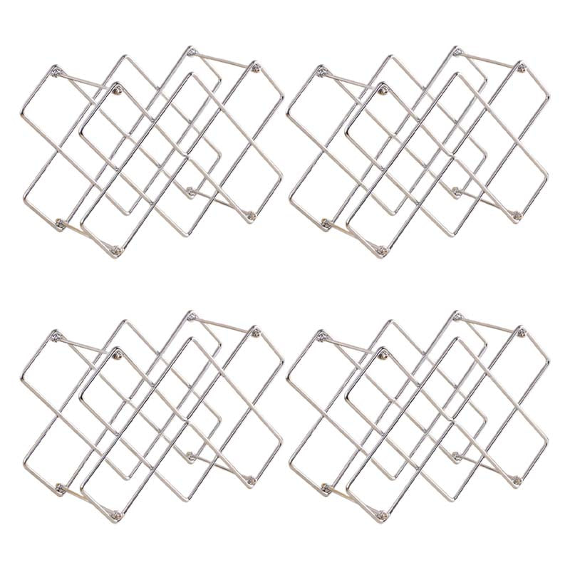 Contemporary Iron Wine Bottle Holder Countertop Bottle Rack for Living Room