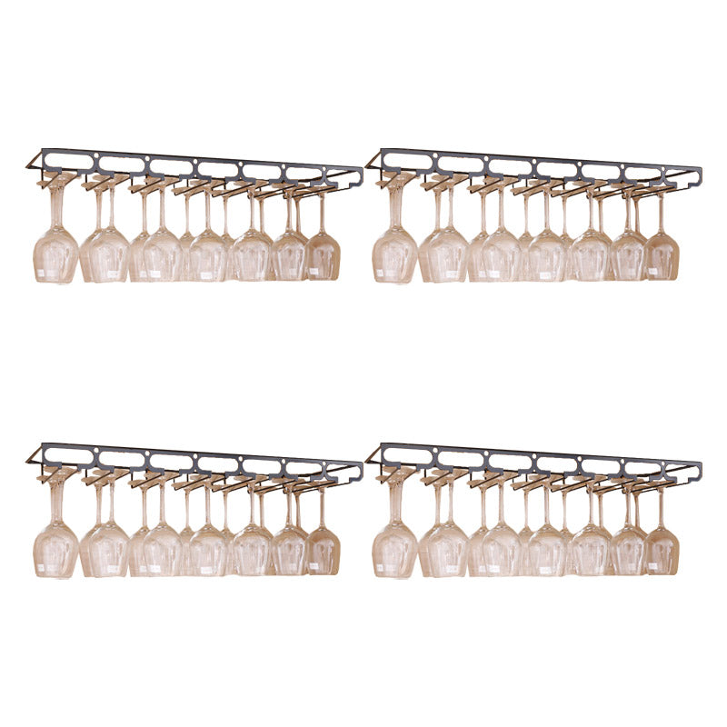 Metal Hanging Glass Rack Industrial Single Rail Glass & Stemware Holder