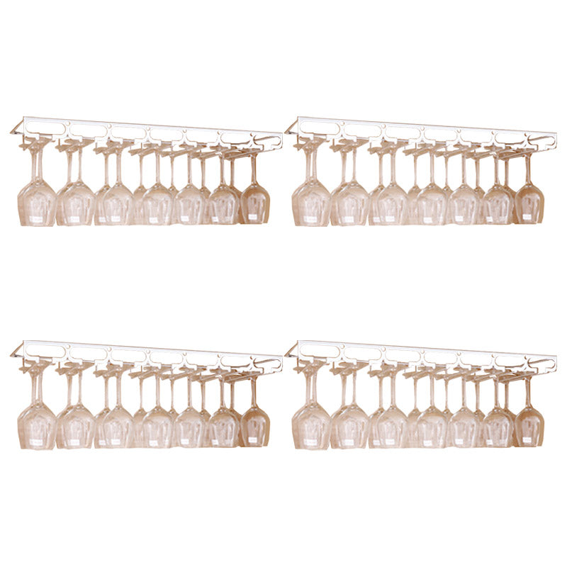 Metal Hanging Glass Rack Industrial Single Rail Glass & Stemware Holder