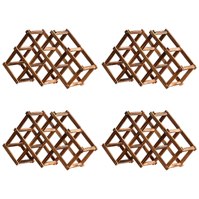 Countertop Modern Bottle Wine Rack Solid Wood Collapsible Bottle Rack Horizontal