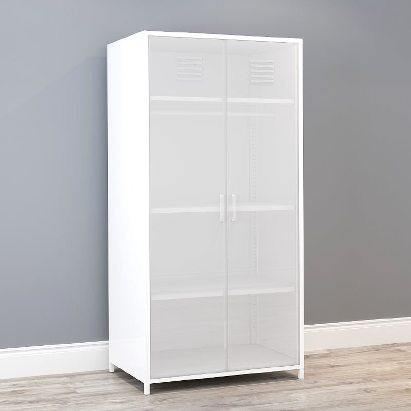 66.5"H Contemporary Wardrobe Armoire with Adjustable Shelves Hinged Wardrobe Closet