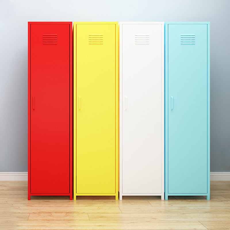 1-Door Wardrobe Closet 66.5"H Contemporary Steel Wardrobe Armoire with Legs